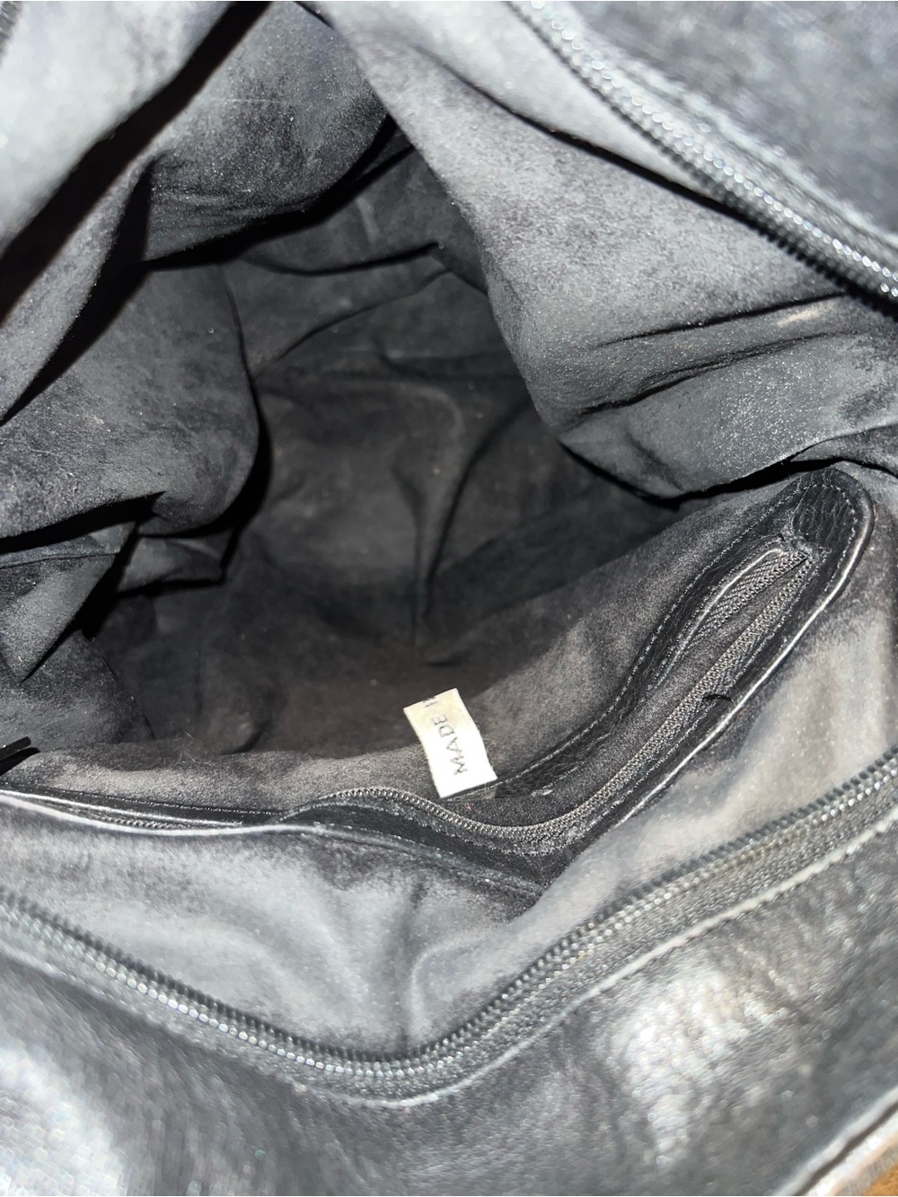 Vintage Brio! Purse Black Leather Braided Strap Crossbody Satchel Bag - Picture 8 of 9